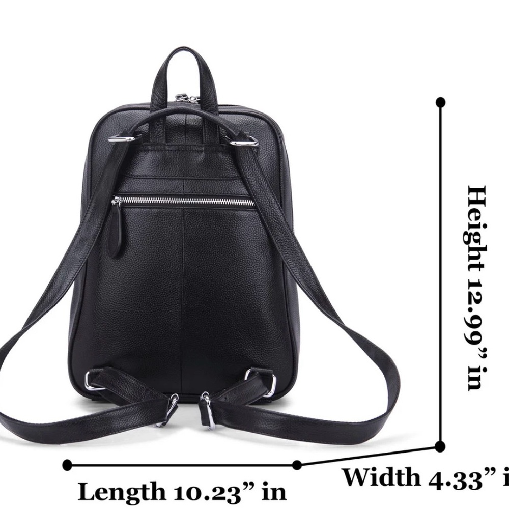 Heche black leather convertible backpack - Picture 3 of 4